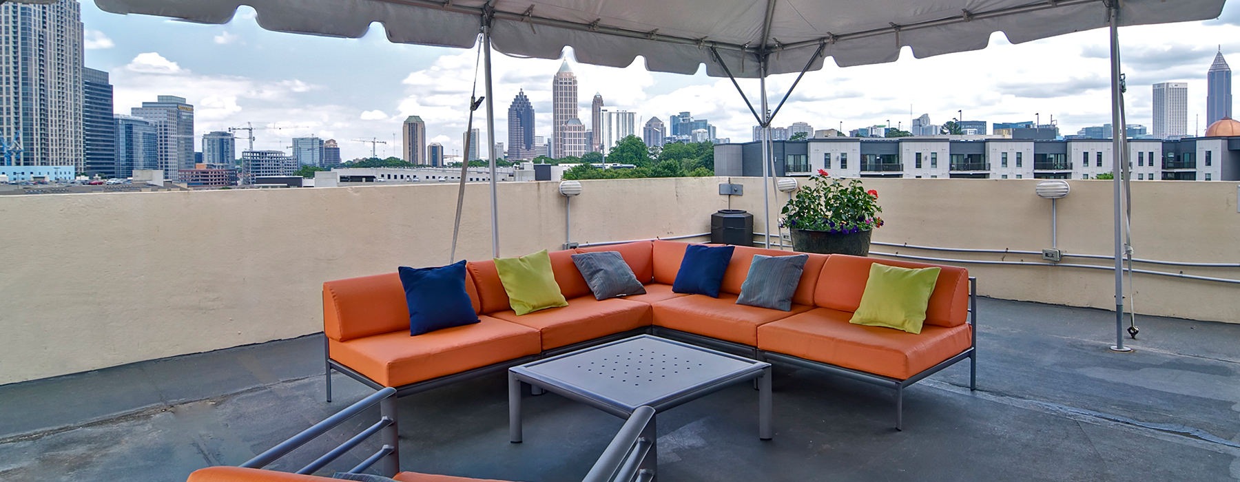 rooftop lounge area